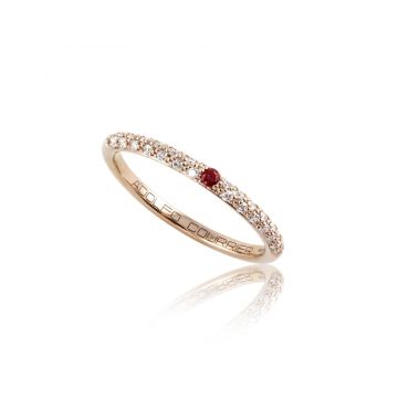 Ring Rotgold 750 Adolfo Courrier POP2 Bordeaux Collection