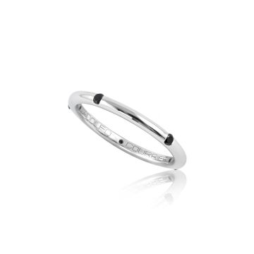 Ring Weissgold 750 Adolfo Courrier POP2 Bianco & Nero