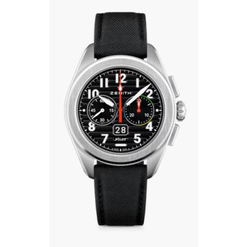 Herrenarmbanduhr Edelstahl Zenith Pilot Pilot Big Date Flyback