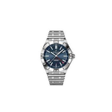 Herrenarmbanduhr Edelstahl Breitling Chronomat Automatik 40 GMT