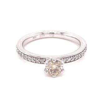 Ring Weissgold 750 Markus Goldweger Solitaire 6 Krappen