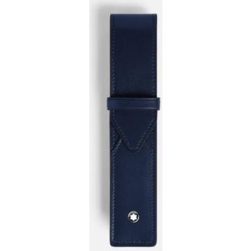 Etuis, Schmuckkassetten, etc. Leder echt Montblanc Meisterstück Etui für 1 Schreibgerät Blau
