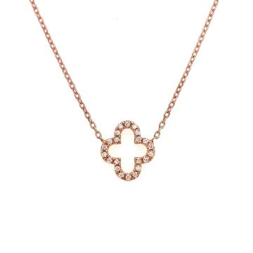 Collier Roségold 750 Piero Milano Gioielli Brillant-Blume