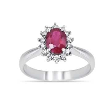 Ring Weissgold 750 Recarlo Rubin Ring
