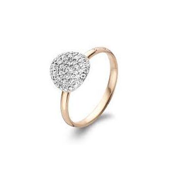 Ring Rotgold 750 Bigli Wave Brillantring
