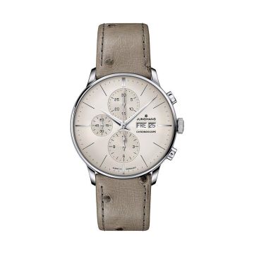 Herrenarmbanduhr Edelstahl Junghans Meister Chronoscope