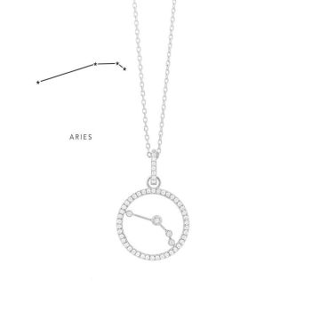 Collier Weissgold 585 Facet Barcelona Widder