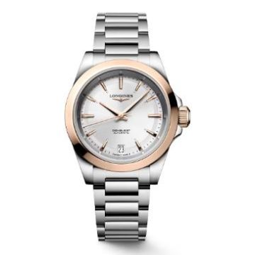Damenarmbanduhr Stahl Gold Longines Conquest