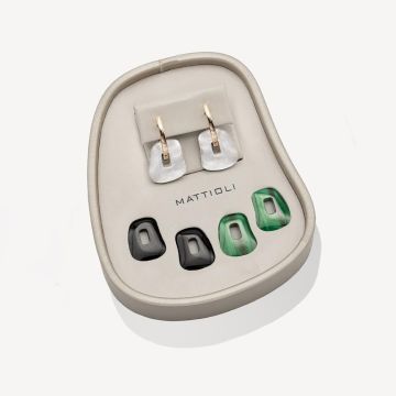 Creolen Rotgold 750 Mattioli Puzzle Triade Earrings