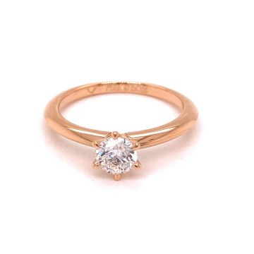 Ring Rotgold 750 Noor Solitaire 6-Krappen
