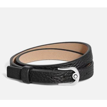 Armband Leder echt Montblanc Verstellbares Armband aus Grain Leder mit hufeisenförmiger Schließe