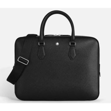 Etuis, Schmuckkassetten, etc. Leder echt Montblanc Sartorial Dokumententasche Mittel Black