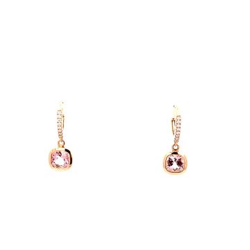 Creolen Rotgold 750 Noor Rosa Turmalin Creolen