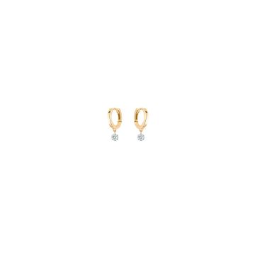 Creolen Gelbgold 750 LA Brune & LA Blonde 360º Solitaire Diamond