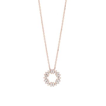 Collier Roségold 585 Facet Barcelona Brillantcollier