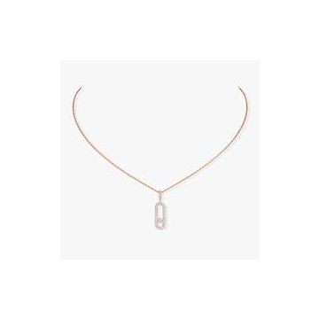 Collier Rotgold 750 Messika Move Uno Move Uno GM Mit Diamanten ausgefasst
