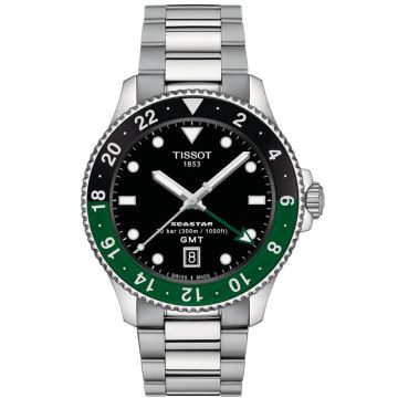 Herrenarmbanduhr Edelstahl Tissot Tissot Seastar 1000 Quartz GMT