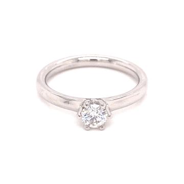 Ring Platin 950 Henrich Denzel Solitaire 6 Krappen