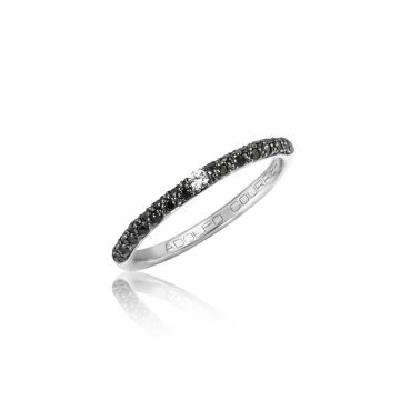Ring Weissgold 750 Adolfo Courrier Bianco & Nero