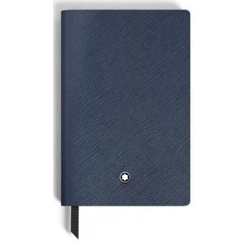 Notebook Leder echt Montblanc Notebook Blau blank 90 x 140mm