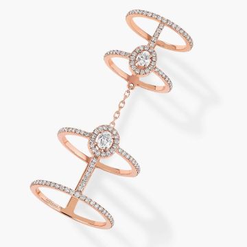 Ring Roségold 750 Messika Glam'Azone Glam'Azone Double Pavée