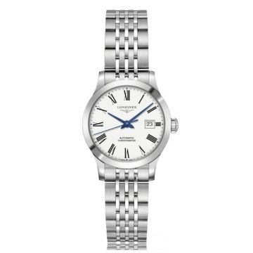 Damenarmbanduhr Edelstahl Longines Record Record Watch