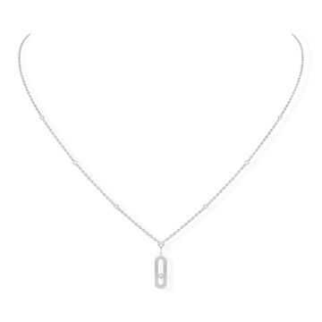 Collier Weissgold 750 Messika Move Uno 18 Karat