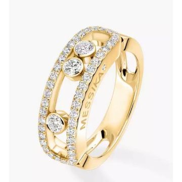 Ring Gelbgold 750 Messika Move Joaillerie Move Classique Pavée