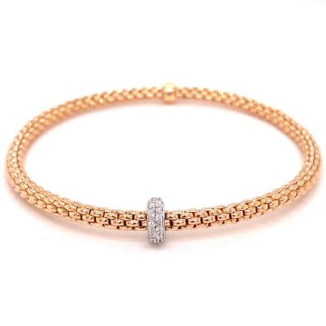 Armband Roségold 750 Fope Flex'it Armband mit Pavébesatz