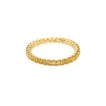 Ring Gelbgold 750 Atelier Kopf Gelb Saphir