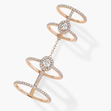 Ring Roségold 750 Messika Glam'Azone Glam'Azone Double Pavée