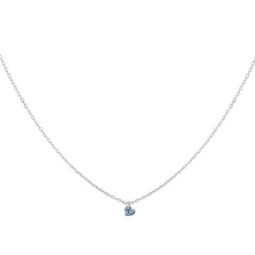 Collier Weissgold 750 LA Brune & LA Blonde Colliert mit herzförmigem Diamanten