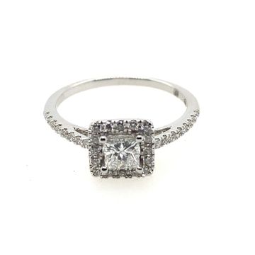 Ring Weissgold 750 Atelier Kopf Princess Schliff