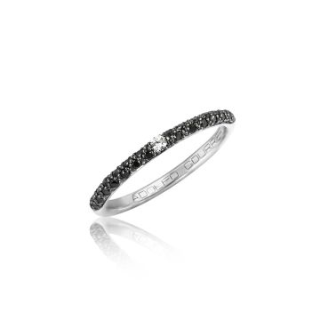 Ring Weissgold 750 Adolfo Courrier POP2 Bianco & Nero