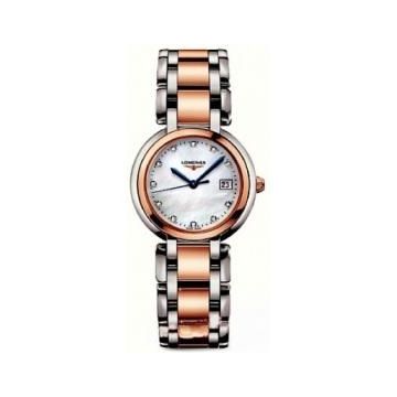 Damenarmbanduhr Edelstahl/PVD besch. rot Longines Prima Luna