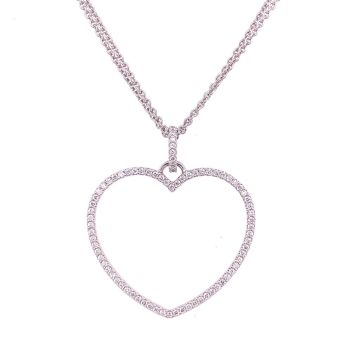 Collier Weissgold 750 Noor Brillantherz