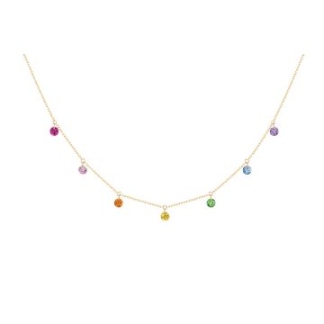 Collier Gelbgold 750 LA Brune & LA Blonde Confetti Rainbow