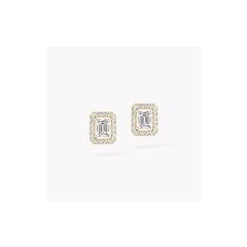 Ohrstecker Gelbgold 750 Messika Joy Ohrringe Smaragdschliff