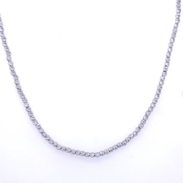 Kette Weissgold 750 Atelier Kopf Diamantiert geschliffen