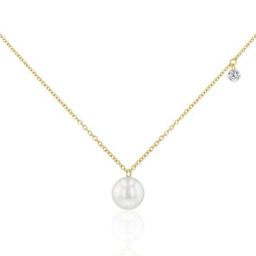 Collier Gelbgold 750 Hesse Akoya Perlcollier