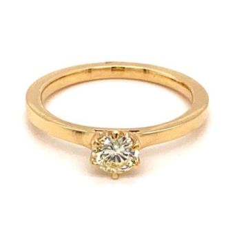 Ring Gelbgold 750 Atelier Kopf Verlobungsring 6 Krappen Verlobungsring
