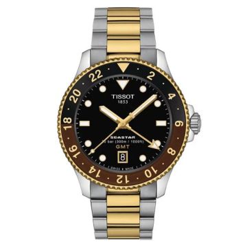 Armbanduhr Edelstahl/PVD besch. gelb Tissot Seastar Tissot Seastar 1000 Quartz GMT