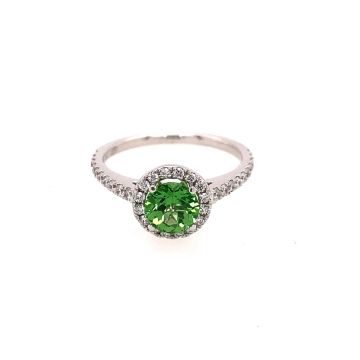 Ring Weissgold 750 Atelier Kopf Tsavorit