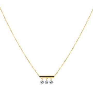 Collier Gelbgold 750 LA Brune & LA Blonde Pampilles Necklace