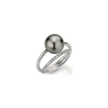Ring Weissgold 750 Gellner Pearls Weißgold Ring mit Tahiti Perle & Brillanten