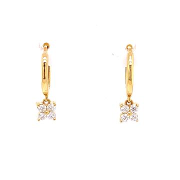 Creolen Gelbgold 750 One More Brillant-Scharnier Creolen
