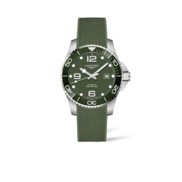 Herrenarmbanduhr Edelstahl Longines HydroConquest Grün