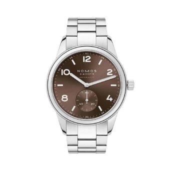 Armbanduhr Edelstahl Nomos Club Sport neomatik 39 tabac