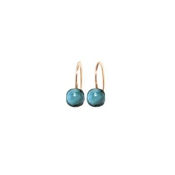 Ohrpendel Rotgold 750 Capolavoro London blue topas