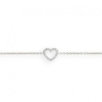 Armband Weissgold 750 Atelier Kopf mit Brillantherz